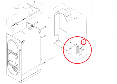 Piesă de schimb UNICAL - set izolație termică ușă curățare colector fum [1]