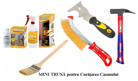 Accesorii Curatare Cazan - Pachet Curățare Profundă Cazan Lemn - Mini Trusa Curatare