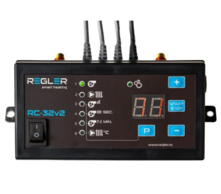 Automatizări si Controlere Cazan - REGLER RC 32v2 PID - Controler pompă și Ventilator cu Senzor Temperatura Fum
