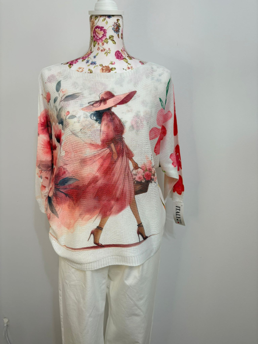 Bluza dama cu imprimeu artistic [3]