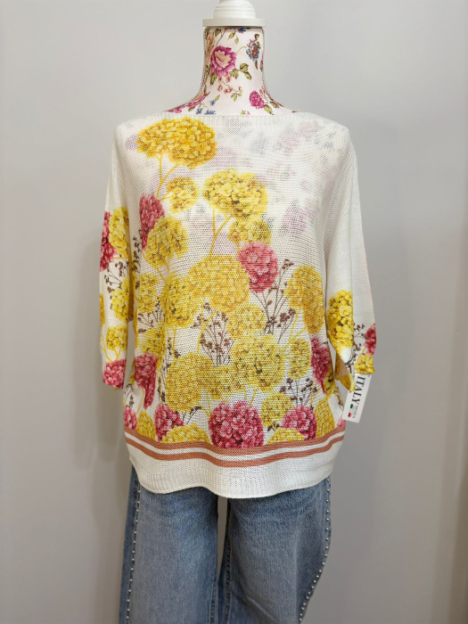 Bluză damă cu imprimeu floral galben – stil fresh de primăvară [3]