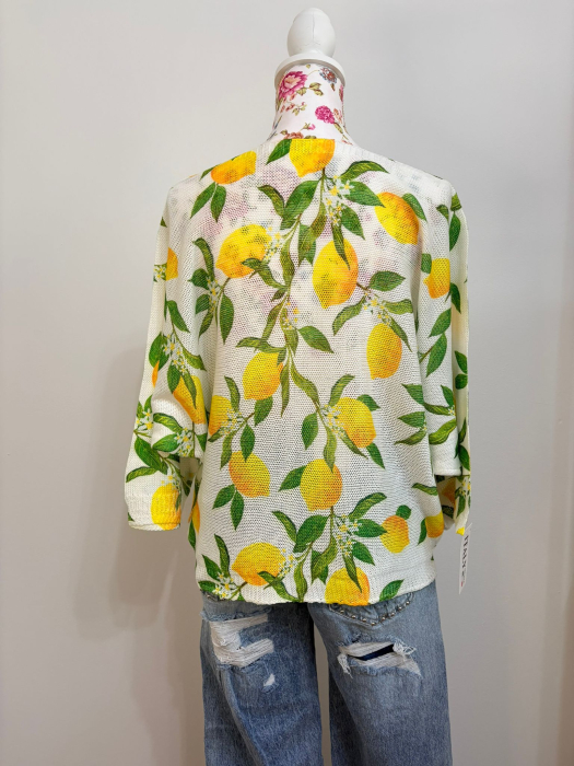 Bluză damă cu imprimeu lămâi – fresh & vibrantă [2]