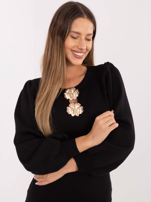 Rochie damă tricot cu broșe [3]