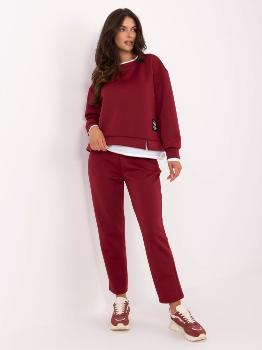 Set damă din material moale cu bluză fără glugă [6]