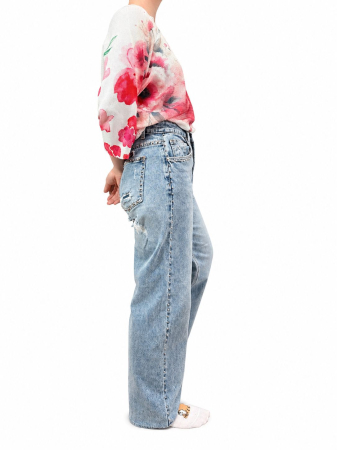 Blugi wide leg cu ținte metalice – model premium [2]