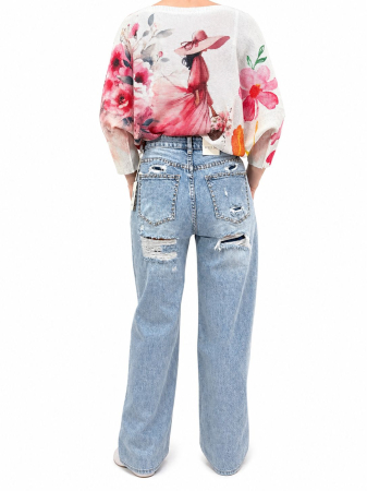 Blugi wide leg cu ținte metalice – model premium [1]