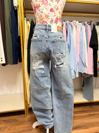 Blugi wide leg cu ținte metalice – model premium [2]