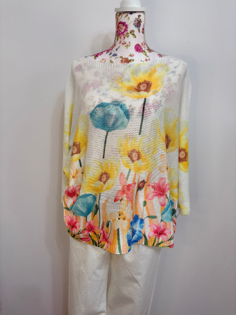 Bluză damă cu imprimeu floral multicolor – delicată și romantică [1]