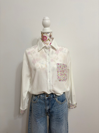 Cămașă damă cu buzunar floral [2]