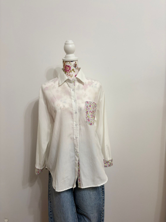 Cămașă damă cu buzunar floral [1]