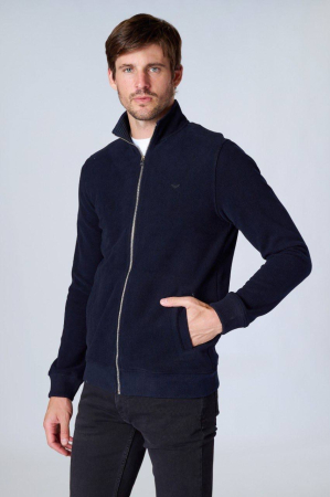 Pulovere - Cardigan Bărbătesc cu Fermoar – Bleumarin