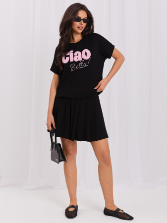 Haine - Compleu negru cu fustă-pantalon Ciao Bella