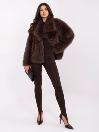 Jachetă de blană neagră cu buzunare [3]