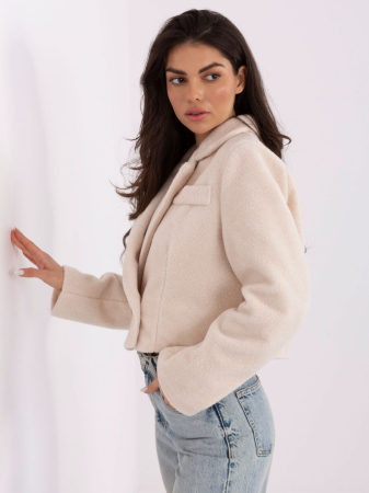 Palton scurt de dama Ecru [4]