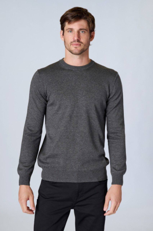 Pulovere - Pulover Bărbătesc Basic – Antracit