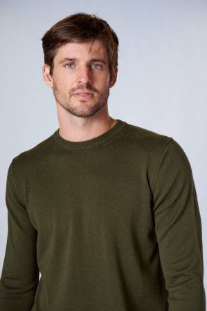 Pulover Bărbătesc Basic – Kaki [1]