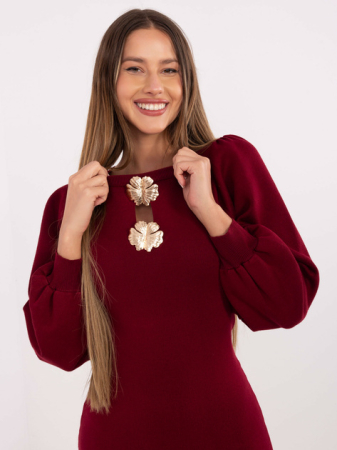 Rochie damă tricot cu broșe [8]