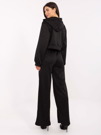 Set damă din tricot cu hanorac cu fermoar și pantaloni evazați [3]