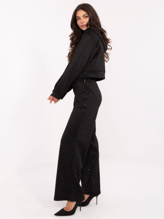 Set damă din tricot cu hanorac cu fermoar și pantaloni evazați [1]