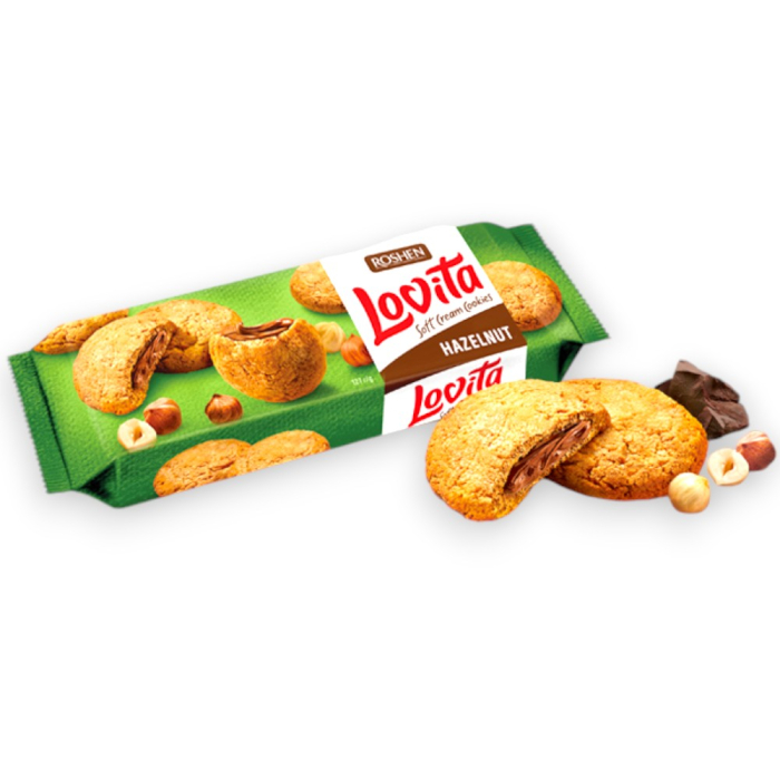 Biscuiți Roshen Biscuiti LOVITA Soft Cream cu alune, 127 g [1]