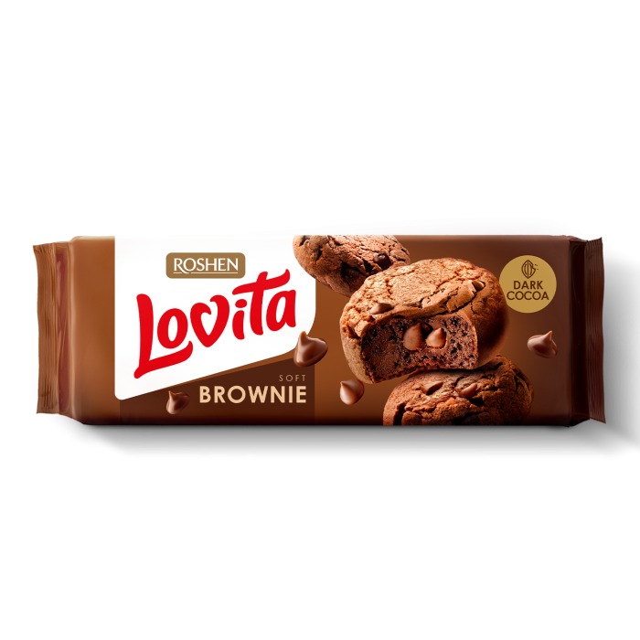 Biscuiți Roshen BISCUITI ROSHEN Lovita Blondie Brownie cu cacao 152g [1]