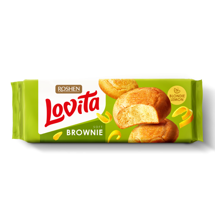 Biscuiți Roshen BISCUITI ROSHEN Lovita Blondie Brownie cu lamaie 152g [1]