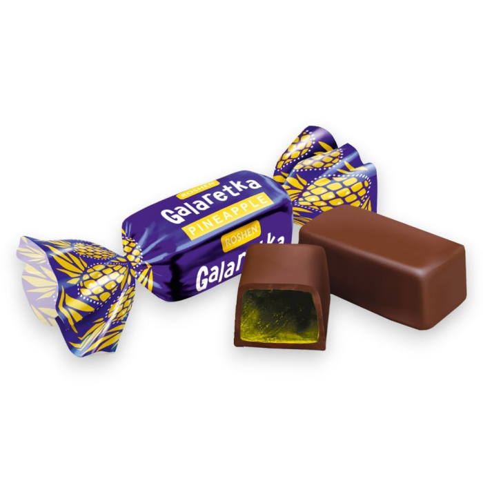 Bomboane Roshen Bomboane GALARETKA jeleu cu arome de ananas, portocală, lime în glazură de ciocolată. 2 Kg [1]