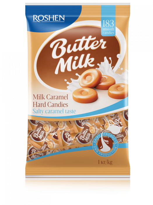 Caramele Roshen Dropsuri BUTTER MILK cu lapte si caramel 1 kg [2]