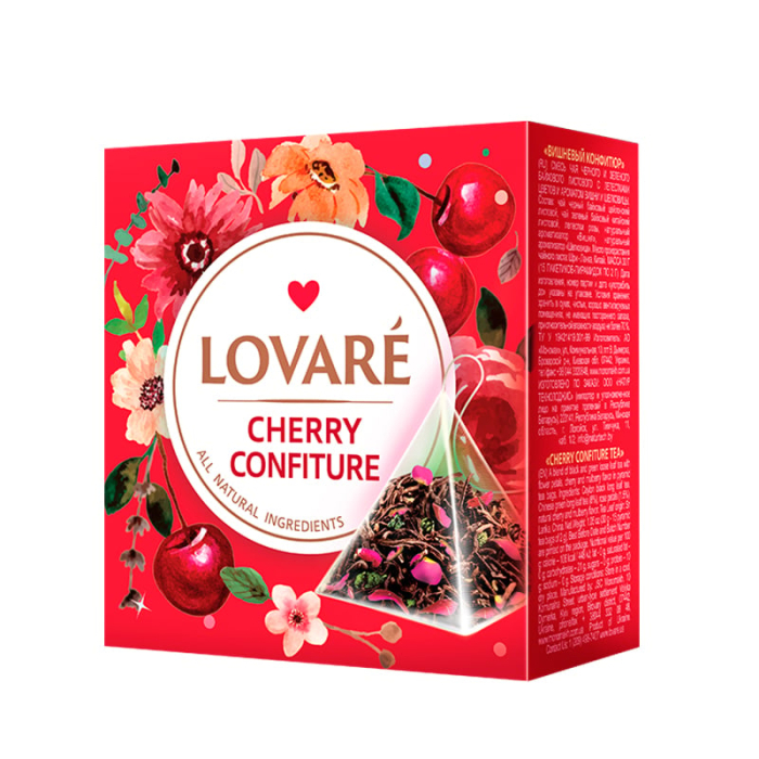 Ceai Lovare Piramide «CHERRY CONFITURE» 15 plic * 2g [1]