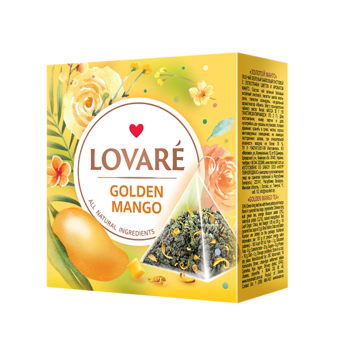 Ceai Lovare Piramide  «GOLDEN MANGO» 15 plic * 2g [1]