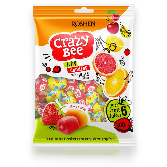 Jeleuri Roshen Jeleuri CRAZY BEE Fruity cu adaos de suc natural 200g [1]