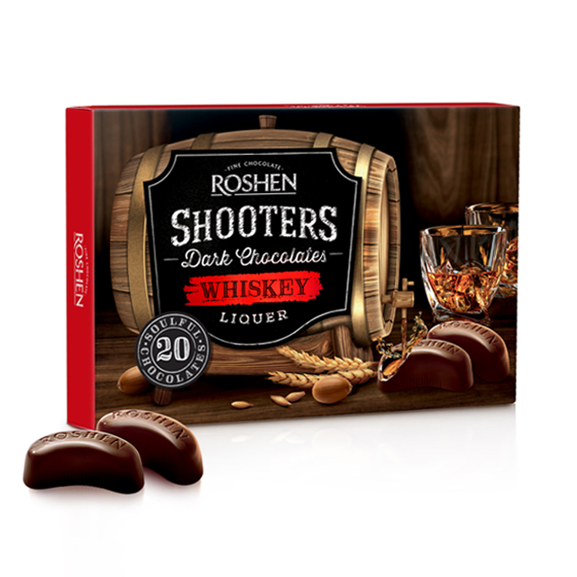 Praline Roshen Cutie cu bomboane Shooters Whiskey 150g [1]