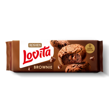 Dulciuri - Biscuiți Roshen BISCUITI ROSHEN Lovita Blondie Brownie cu cacao 152g