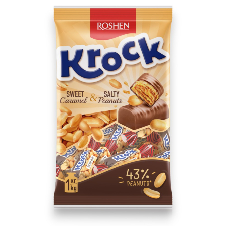 Bomboane Roshen Bomboane KROCK caramel cu alune sărate în ciocolata 1 kg [1]