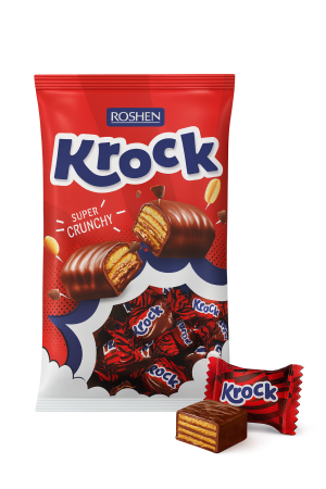 Dulciuri - Bomboane Roshen Bomboane KROCK caramel cu alune sărate în ciocolata 500 g