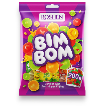 Dulciuri - Caramele Roshen Dropsuri BIM-BOM 200 gr