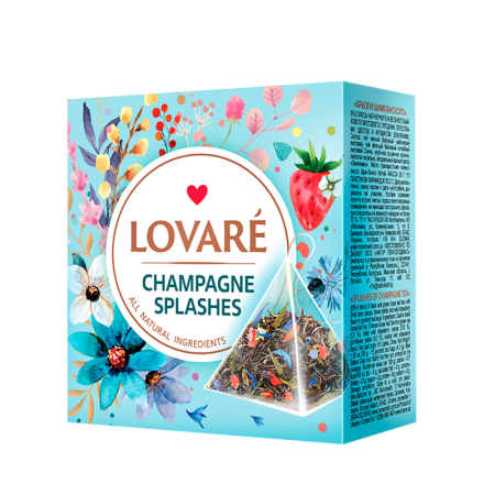 Ceai/Cafea - Ceai Lovare Piramide «CHAMPAGNE SPLASHES» 15 plic * 2g