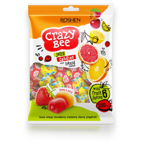 Dulciuri - Jeleuri Roshen Jeleuri CRAZY BEE Fruity cu adaos de suc natural 200g