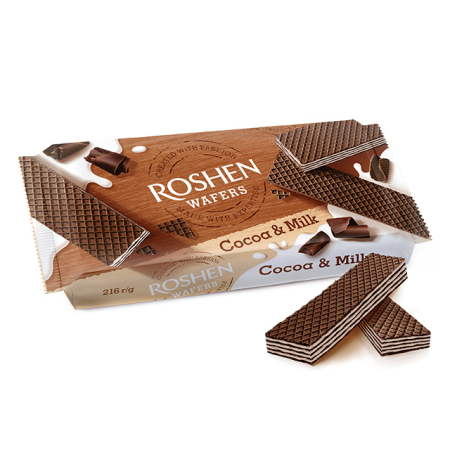 Napolitane - Napolitane Roshen Napolitane ROSHEN lapte si cacao 216g Mare