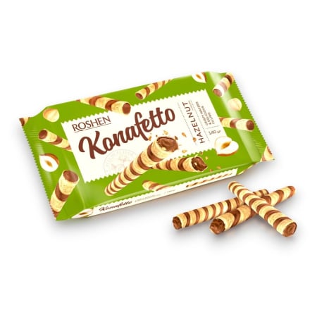 Dulciuri - Napolitane Roshen RULOURI DE NAPOLITANE KONAFETTO ALUNE 140g