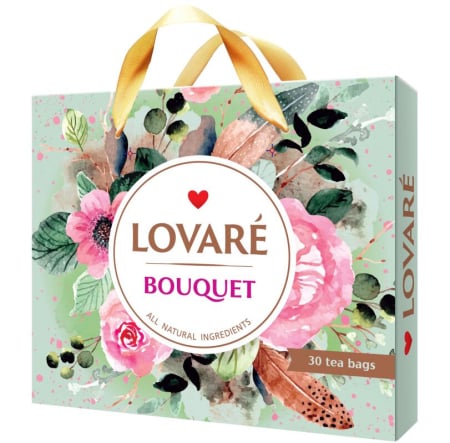 Ceai/Cafea - Set cadou ceai "Lovare Bouquet"  - ceai in asortiment 30 pliculete, 6 arome a cate 5