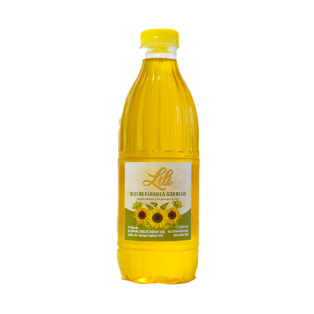 Produse - Ulei de floarea soarelui presat la rece Lili
