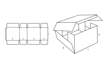 Cutii din carton ondulat - FEFCO 406