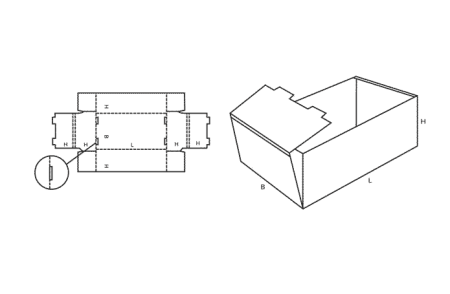 Cutii din carton ondulat - FEFCO 422