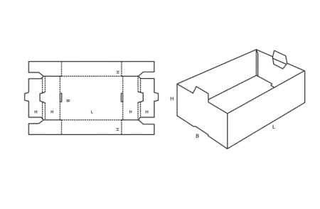 Cutii din carton ondulat - FEFCO 435