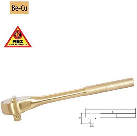 Chei tubulare,Anti EX - Antrenoare cu clichet reversibil - AEX,3/4”