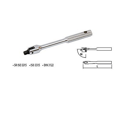 Truse de scule manuale - Antrenor articulat cu mâner 1/4”
