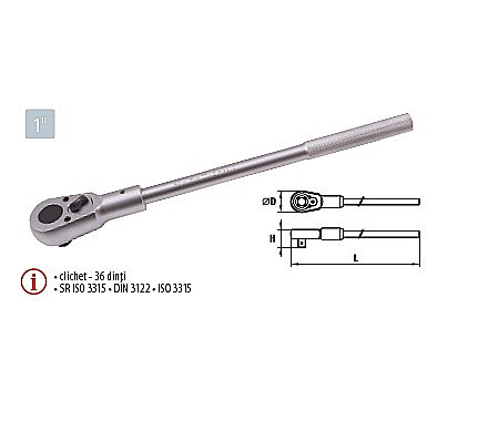 Truse de scule manuale - Antrenor cu clichet reversibil 1”