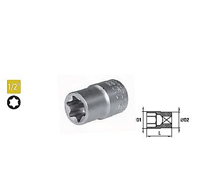 Truse surubelnite,biti - Capete chei tubulare cu profil Torx 1/2” E11