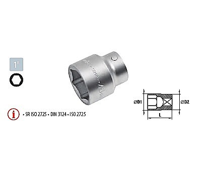 Scule Manuale - Capete chei tubulare cu simplu hexagon 1” - SH 55